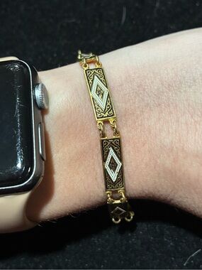 Vintage Damascene Panel Bracelet